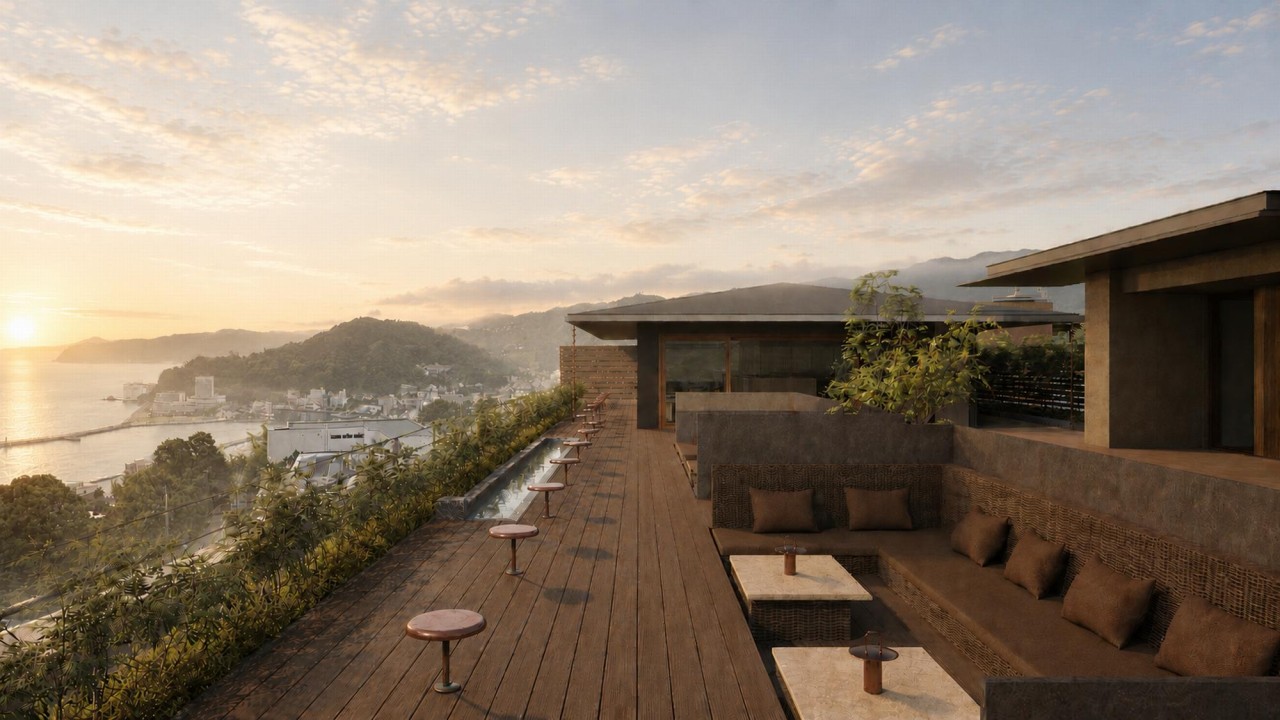 SHIJIMA LOUNGE｜熱海の空と海を眺めながら 思い思いに過ごせるセルフラウンジ　※イメージ