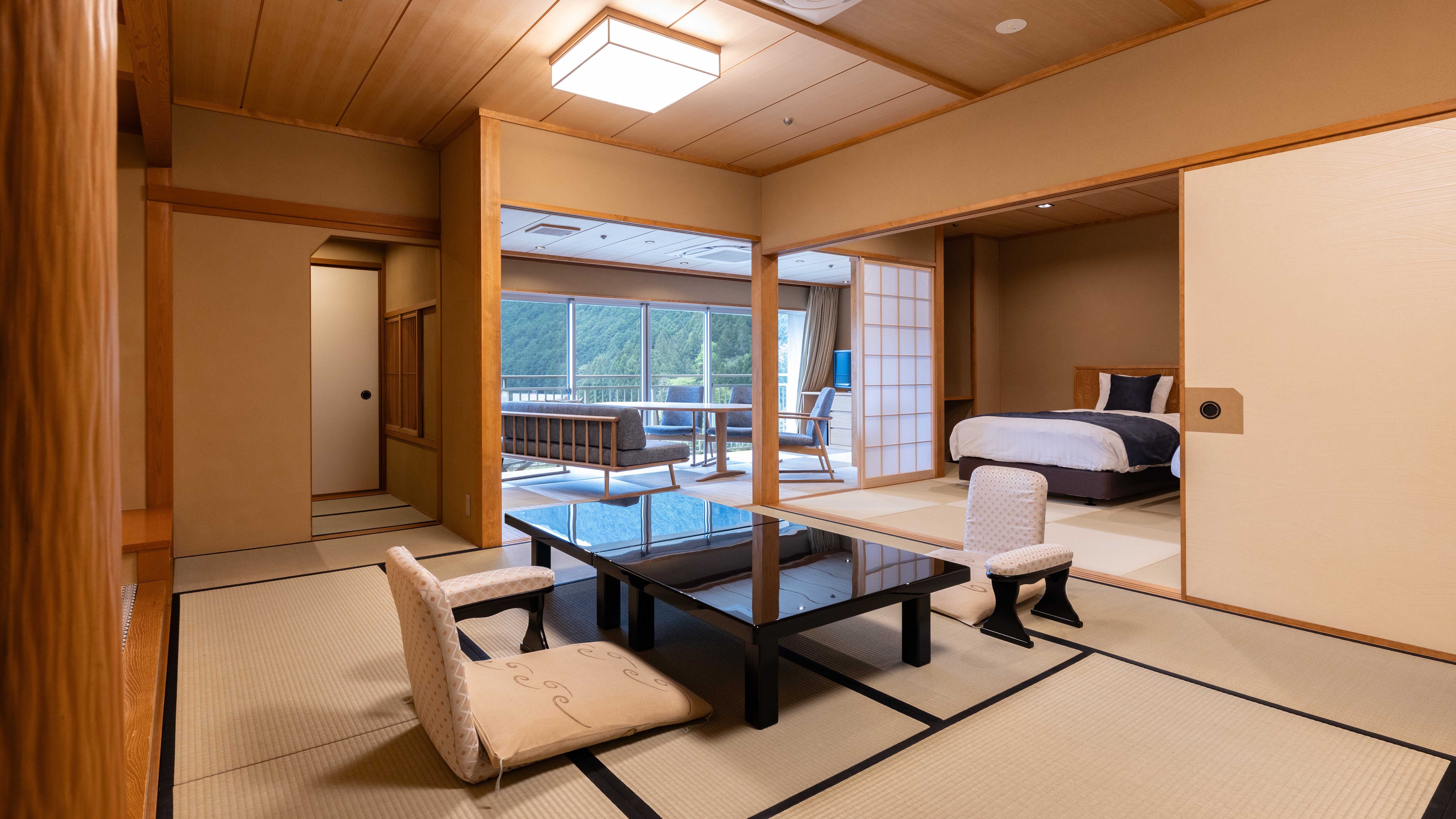 【臨川閣最上階の特別室】2024年4月リニューアルOPEN和洋室＆広縁＋バルコニー◆室内温泉風呂(1255号室)