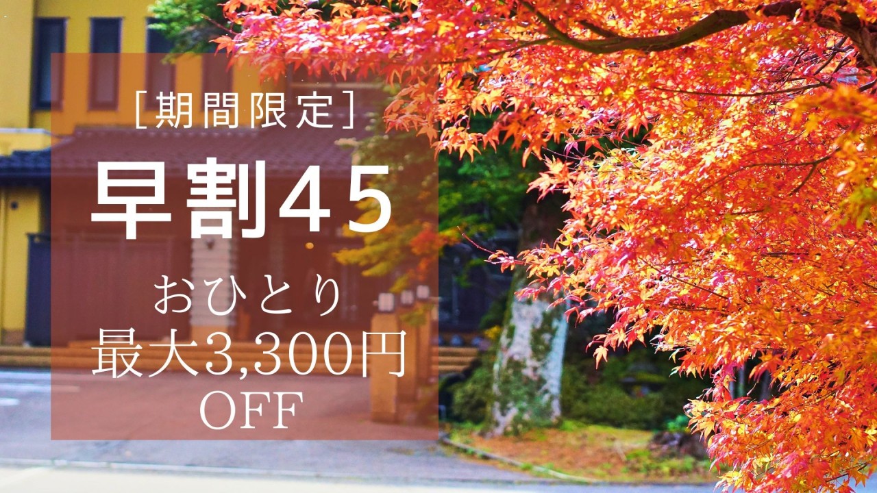 45日前のご予約でとってもお得！