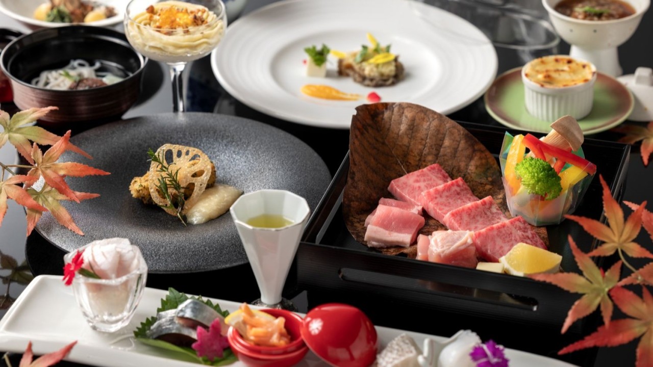 秋の恵みと佐賀の食材をお愉しみいただく季節のお料理をご提供いたします。(9月からの秋料理イメージ)